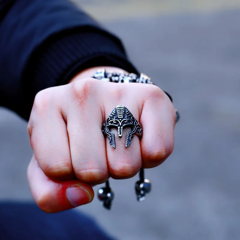 Мужское кольцо спартанца Beier вечернее шлем в стиле панк ювелирное изделие Новое