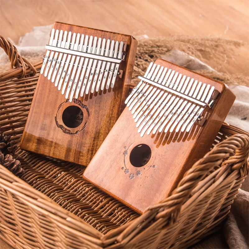 17 клавиш Kalimba пианино из красного дерева твердая древесина|Пианино| |
