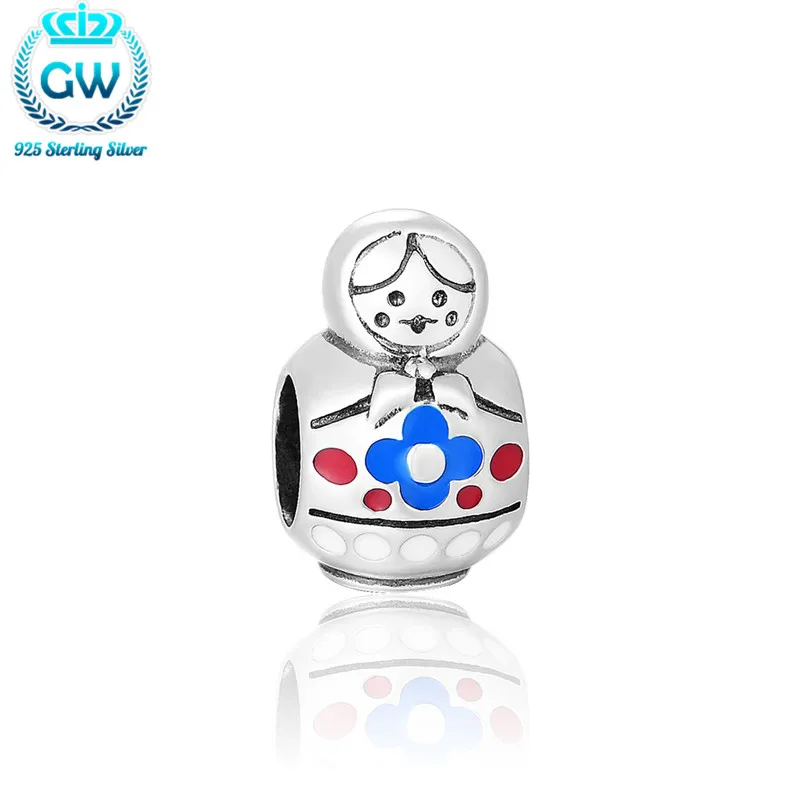 Подвеска для российских кукол серебряные эмалированные ювелирные изделия