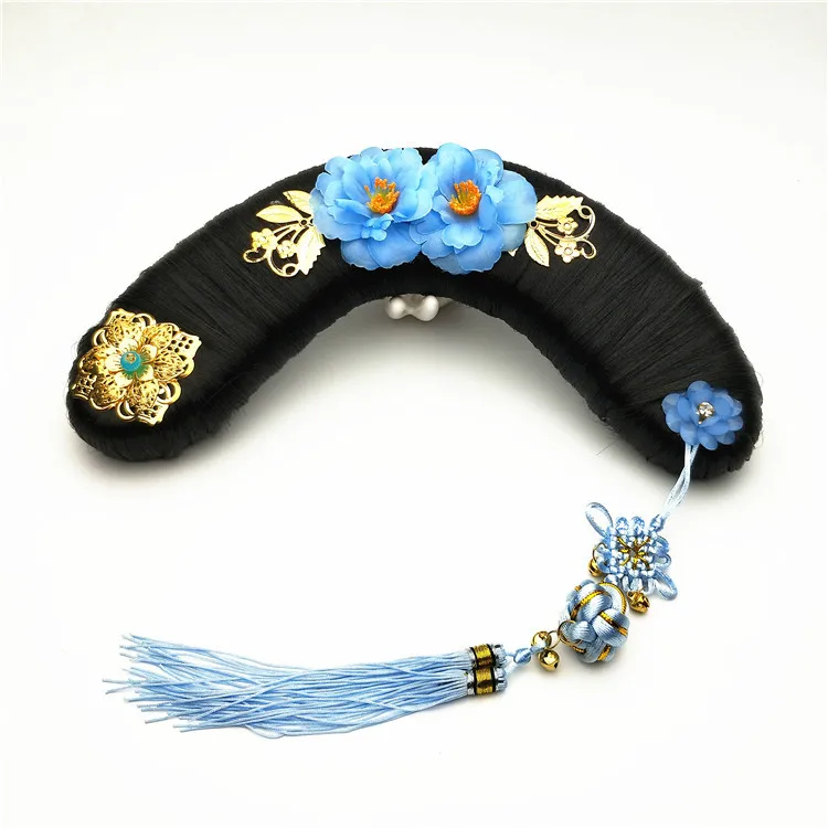 Headwear Китайский Hanfu платье сказочные народные танцевальные костюмы для детей винтажный Традиционный китайский древний костюм сценическое платье - Цвет: Headwear