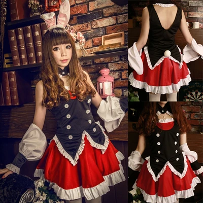 Mondaiji-tachi ga Isekai Kara Kuru Soudesuyo? Костюм для косплея Kuro Usagi /Mondaiji костюм кролика горничной