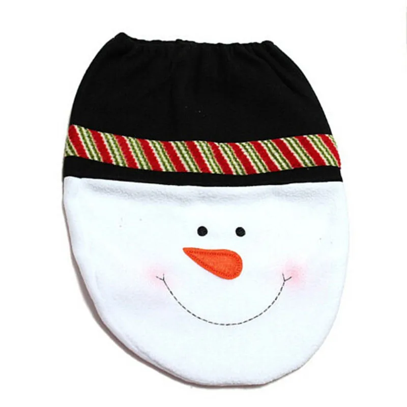 2019 рождественские украшения крышка на сиденье унитаза снеговик Санта-Клаус для