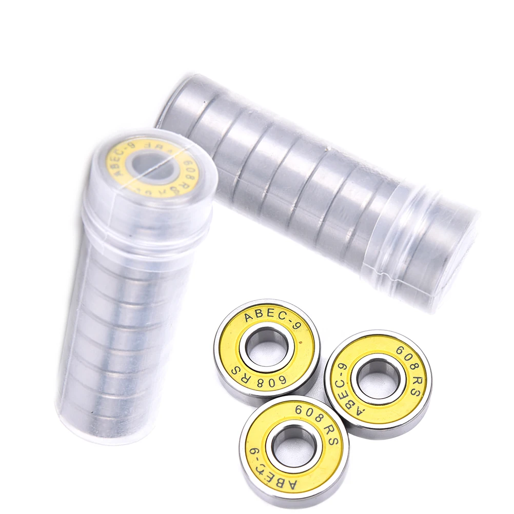 

10 pcs/Set Red ABEC 9 Stainless Steel Bearings High Performance Roller Skate Scooter Skateboard Wheel