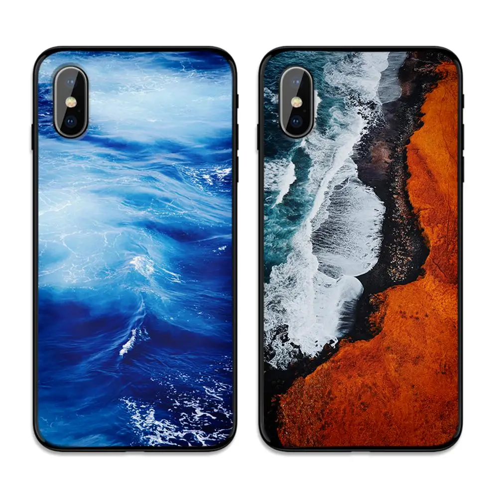 Очаровательная синяя морская мягкая термополиуретановая крышка-чехол для Apple