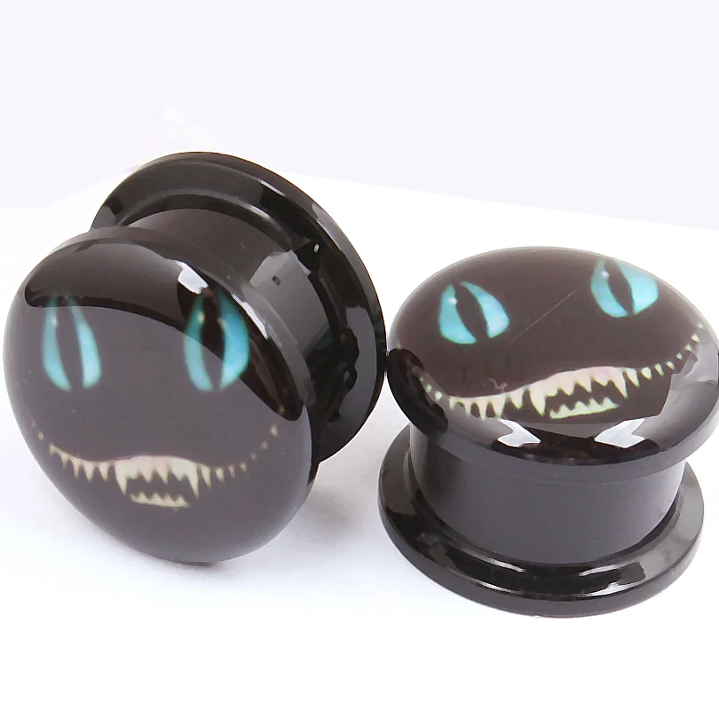 2 шт. модные кошмарные гримасы с логотипом ушные манометры затычки и туннели