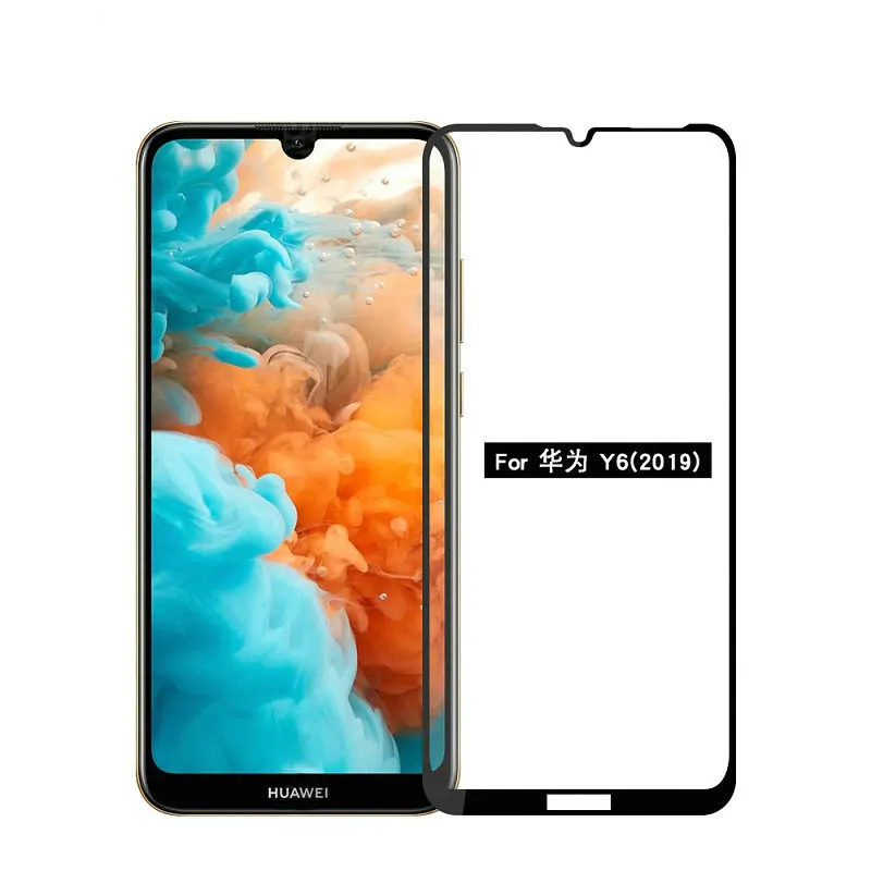 9H полное клеевое покрытие закаленное стекло Защита экрана для Huawei Y6 2019 Prime Pro