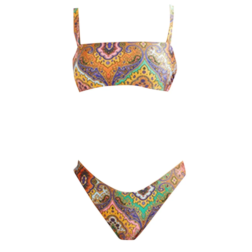 Женский купальник-бикини сексуальный купальник в полоску с разрезом для лета 2019 |