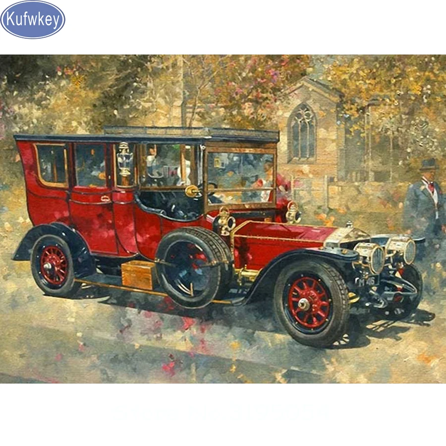 diy diamond painting car 3d embroidery square city Home Decoration Needlework | Дом и сад