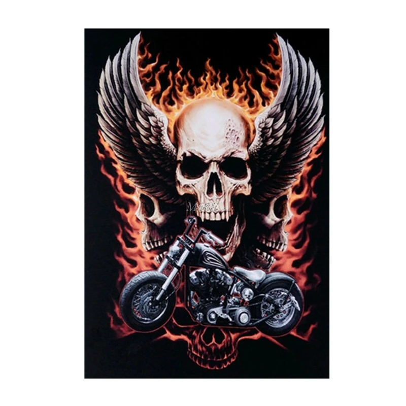 Хит продаж 5D &quotсделай сам&quot череп мотоцикл алмазная вышивка крестиком