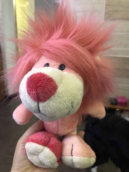 lion Дети 1 шт. 25 см розовый NICI слон кролик игрушечный плюшевый Лев мягкие красивые игрушки-животные мультфильм аппетитные игрушки для детей подарок - Цвет: lion