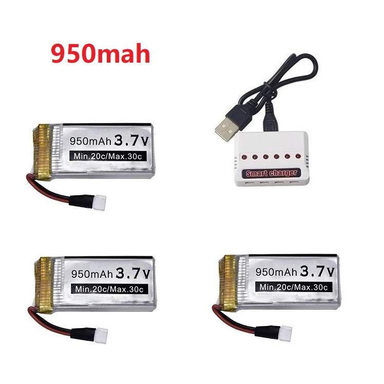 3 7 В 950 мАч Lipo батарея + 6 шт. Usb зарядное устройство для Syma X5 X5c 1 X5s X5sw X5sc Mjx X708W Rc Quadcopter