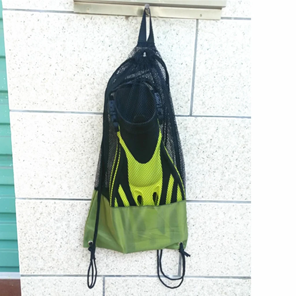 Скуба-Дайвинг подводное плавание плавники сетки передач Drawstring сумка с плечевым ремнем-Различные цвета плавательный бассейн аксессуары