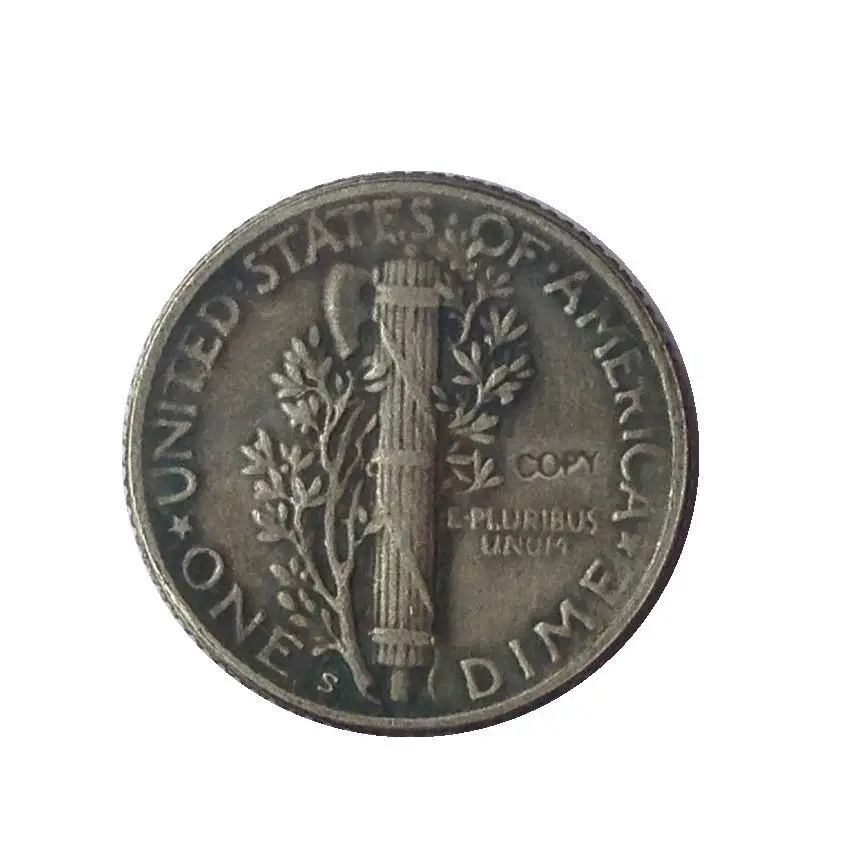 Дата 1916 1916-D 1916-S 1917 1917-D 1917-S 1918 1918-D США ртутные головки DIMES копия монет - Цвет: 1916-S