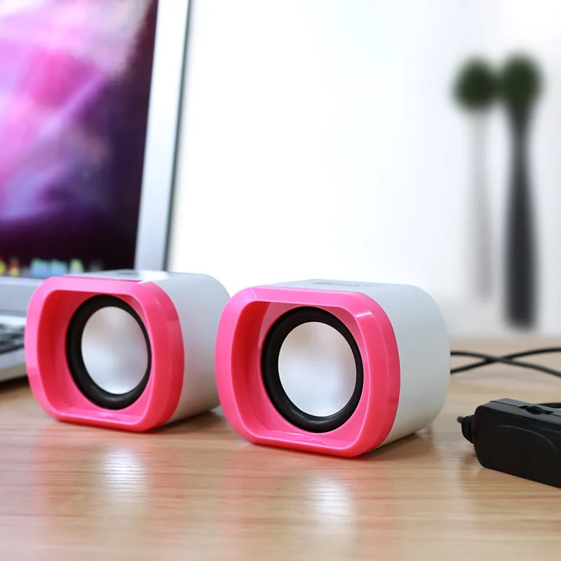 Высокое качество проводной двойной стерео ноутбук колонки USB питание с басами
