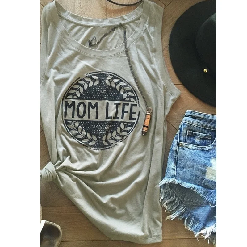 Стильные женские повседневные футболки с надписью MOM LIFE|Майки| |