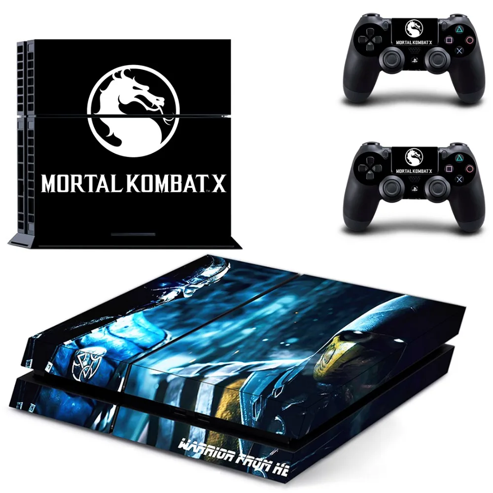 Mortal Kombat наклейка КОЖА PS4 Консоль чехол для Playstaion 4 консоль + 2 шт контроллер