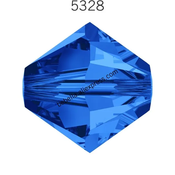 48 шт.) Оригинальные кристаллы Swarovski 5328 XILION Биконусы бусины россыпью камень розничная для изготовления ювелирных изделий - Цвет: Sapphire 206