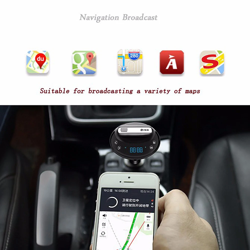 Lonleap Bluetooth 4 0 автомобильный набор Handsfree AUX Mp3 плеер 3 1 авто Зарядное устройство