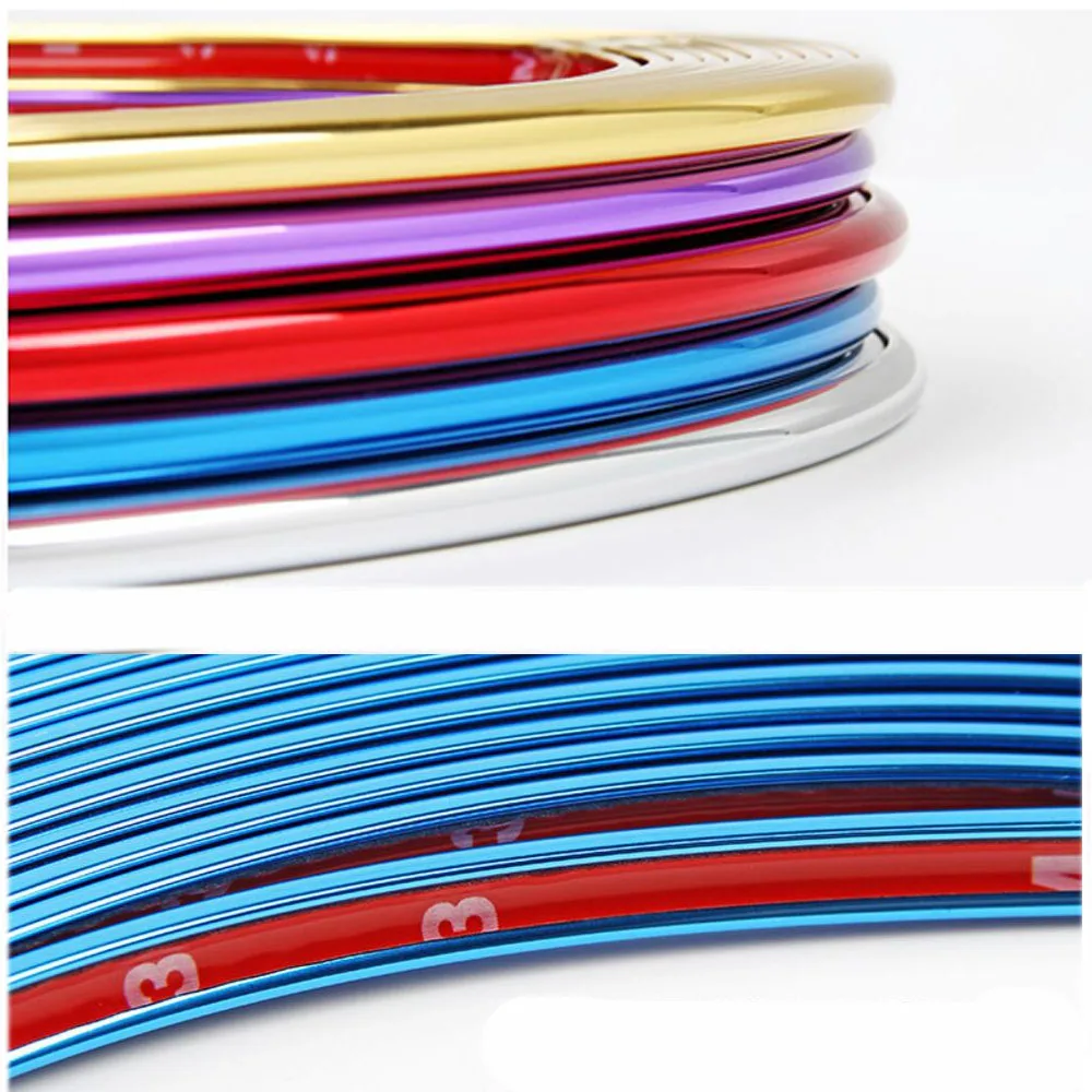 8 м ПВХ покрытие наклейки для шин декоративные Стайлинг полосы обода колеса