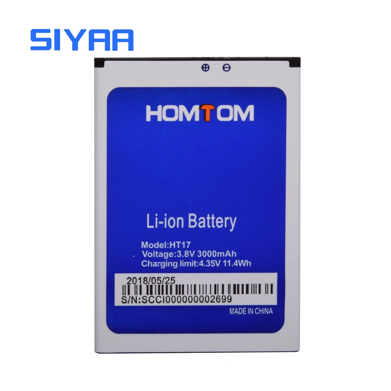 SIYAA телефона оригинальный аккумулятор Батарея ht17 для Homtom HT17 мобильный телефон 3 8 V