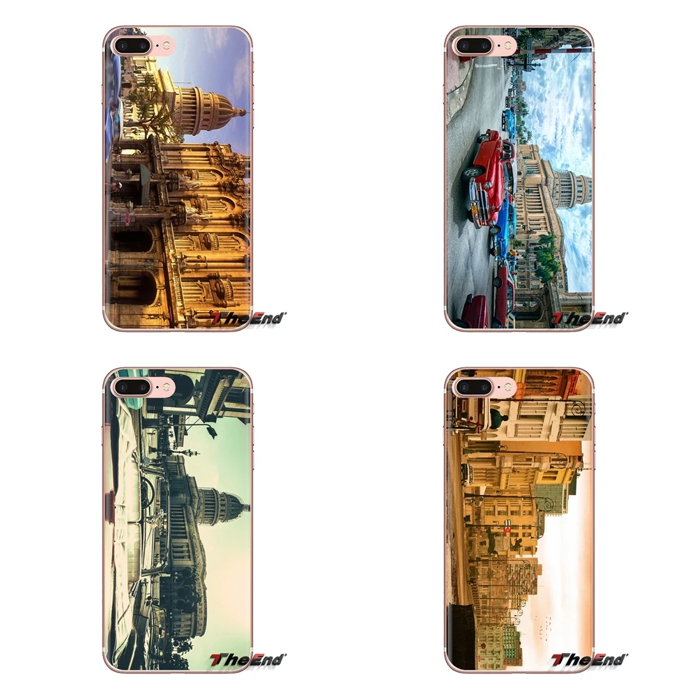 For Samsung Galaxy S3 S4 S5 Mini S6 S7 Edge S8 S9 S10 Plus Note 3 4 5 8 9 Travel Cuba Havana City Poster Transparent TPU Housing |