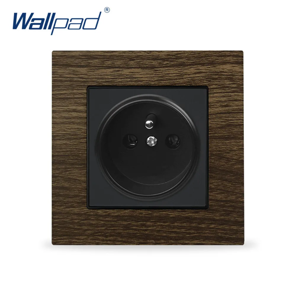 1 French Socket 146*86 мм французские розетки Wallpad алюминиевый гладкая металлическая панель древесины 2 Way французский Мощность разъем 110 V-240 V AC Зарядное устройство плиты - Тип: 1 French Socket