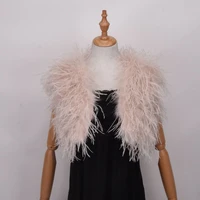 100 blush pink ostrich feather bridal fur for lady women evening gown wedding dress bridesmaid fur wrap shawls