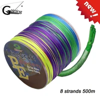 8strands braided fishing line 500m multicolor super strong japan multifilament pe braid line 20lb 30lb 40lb 55lb 70lb 85lb 108lb