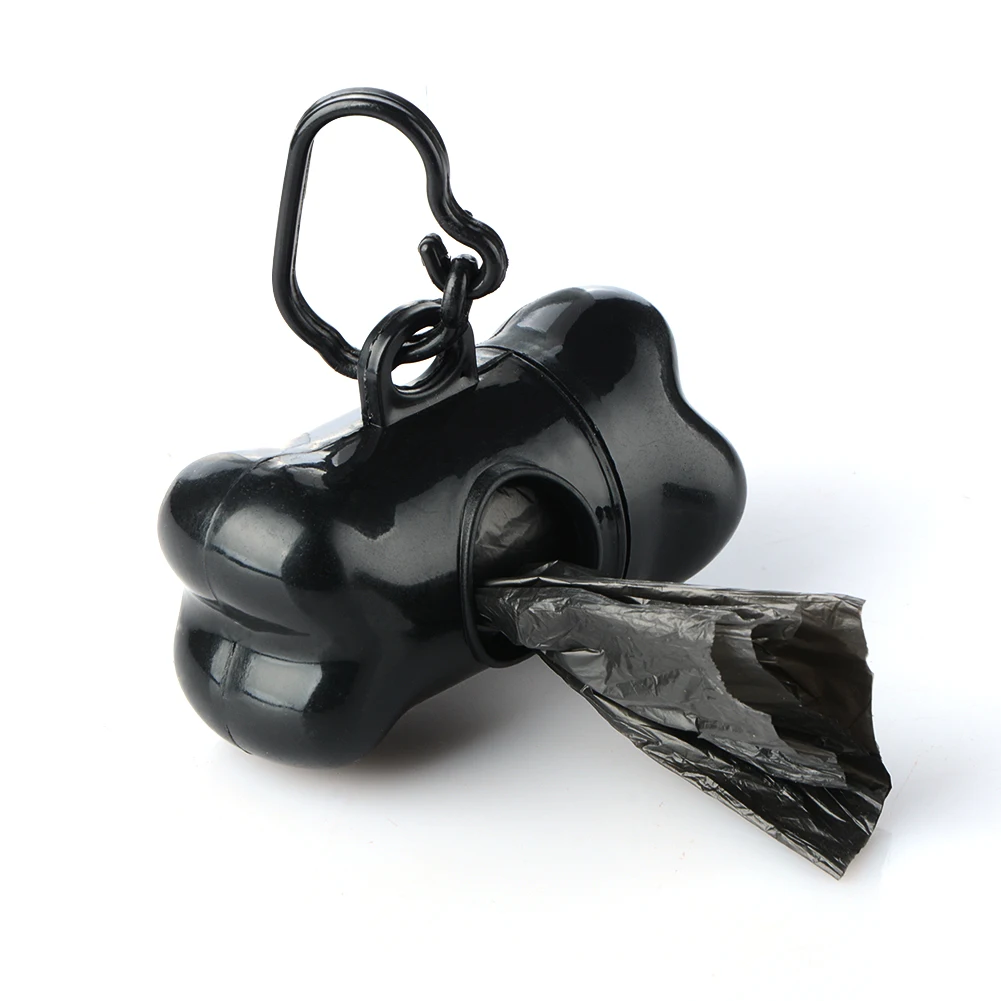 Портативные Черные биоразлагаемые мешки для сбора мусора в форме кости домашних