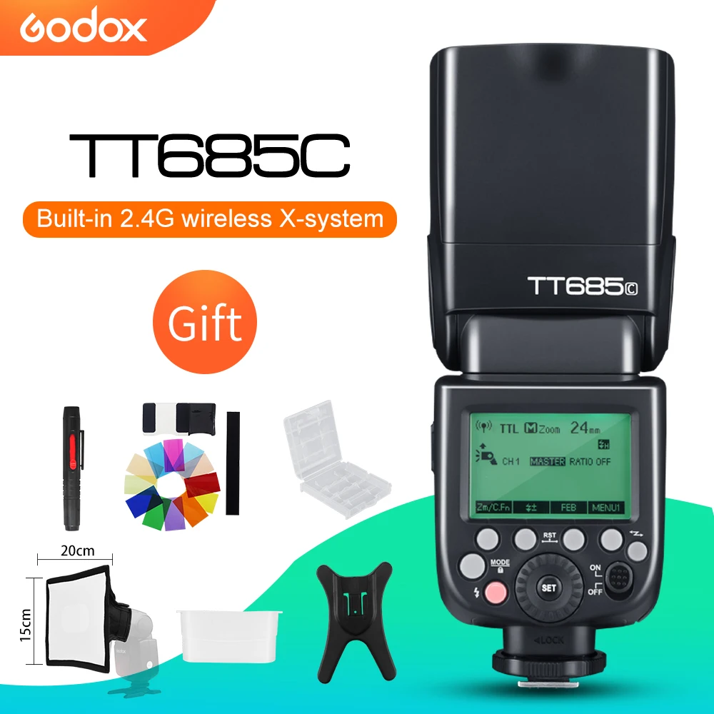 Беспроводная система вспышки Godox TT685C TT685N TT685S TT685F TT685O TTL HSS 2 4G для камеры Canon Nikon Sony