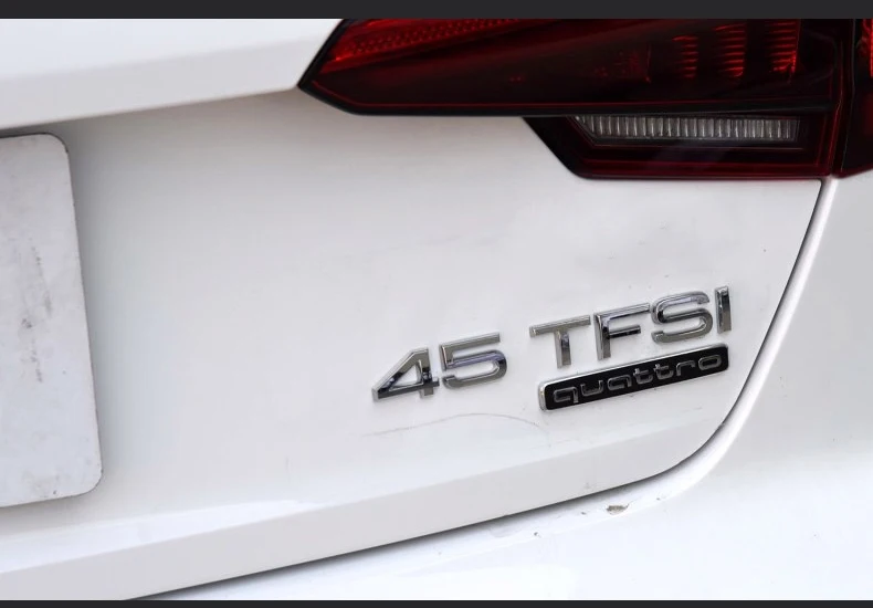 Перемещение автомобиля Стикеры s для Audi A3 A4 A6 Q3 Q5 Q7 30 35, 40 45 50 55 TFSI ограниченное 3D Металлическая Задняя эмблема хвостовая часть значок Стикеры