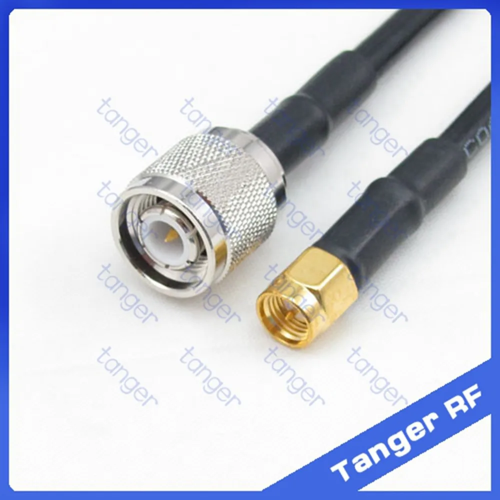 Лидер продаж Танжер TNC штекер SMA прямой RF RG58 Pigtail джемпер коаксиальный кабель 20