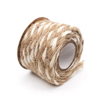 5m hessian jute burlap twine hemp rope cable diy gift wrapping ribbon knitting cord craft scrapbooking home wedding party supply