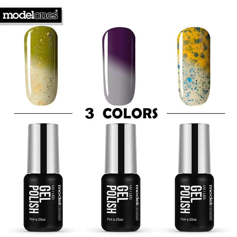 Набор УФ гель лаков Modelones для ногтей 5 шт. 7 мл долговечный Гель лак чистый цвет
