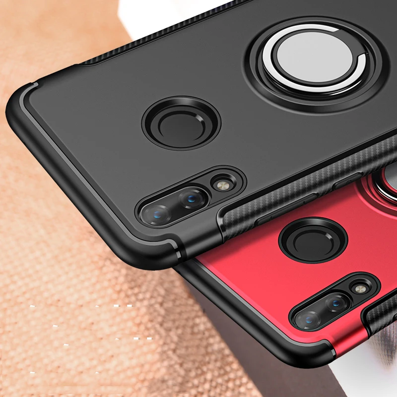 Чехол s для huawei P Smart 2019/Psmart Plus чехол с автомобильным держателем из мягкого ТПУ +