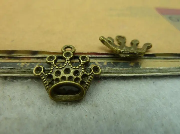 40pcs wholesale accessories Antique Bronze Crown Charm DIY Jewelry Making Findings | Всё для изготовления украшений