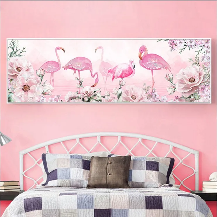5D DIY алмазная живопись животное Алмазная вышивка фламинго и цветок мозаика набор