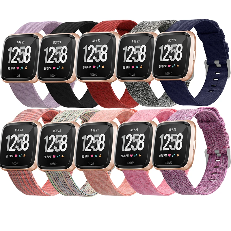 Fitbit Versa, ремешок для Fitbit Versa, 2 ремешка, браслет, холст, дышащий, сменный Браслет для Fitbit Versa Lite 64001