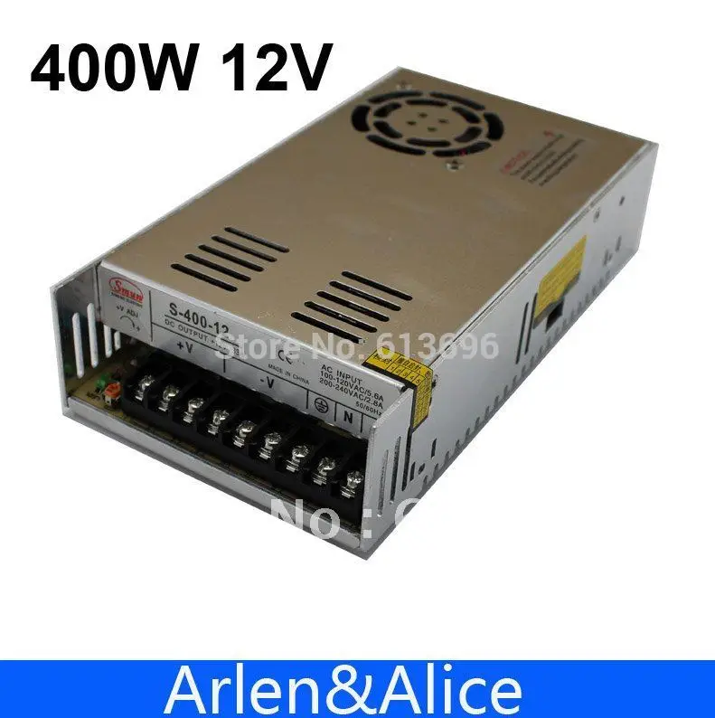 400W 12V 33A одиночный выход импульсный источник питания для Светодиодный SMPS AC в DC