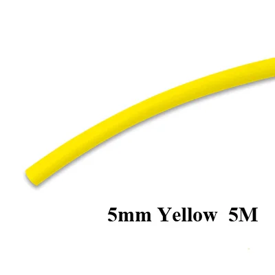 Yellow 5mm 5M BlueSea 5 м/рулон 3/4/5/6/8 мм термоусадочная трубка для оказания помощи, крючки, станок и Пластик терм усадочная трубка помощник рыболовные крючки Термальность-Пластик трубки - Цвет: Yellow 5mm 5M