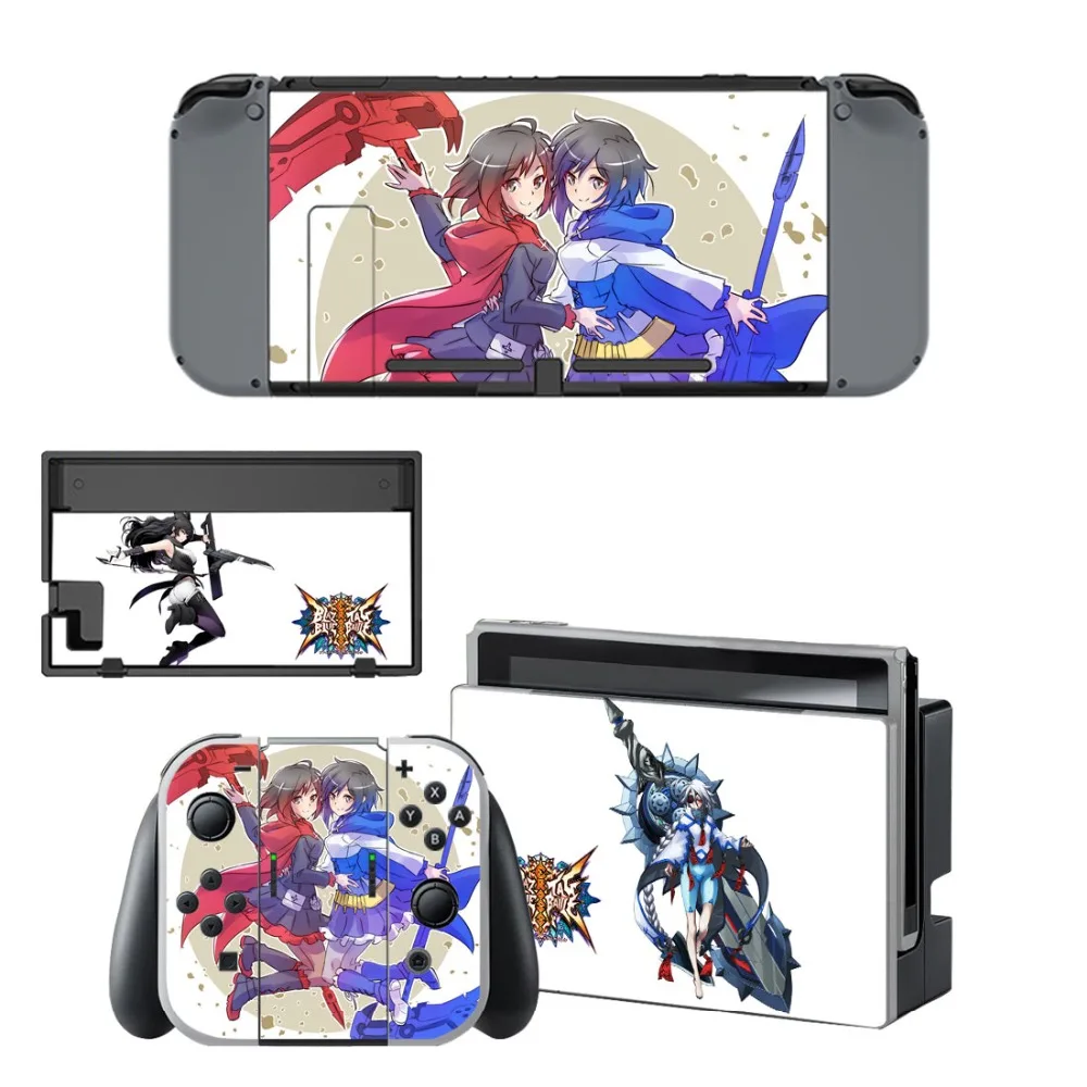 BLAZBLUE CROSS TAG битва Наклейка виниловая кожа для Nintendo переключатель NS консоль +