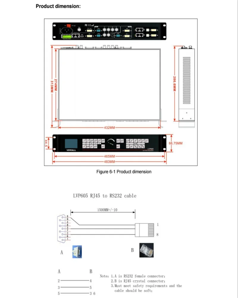 VDWALL LVP605 расширения интерфейса может быть выбран в качестве 1xVideo и LVP 605S 1 xsdi/HD-SDI/3G-SDI Led Дисплей видеопроцессор