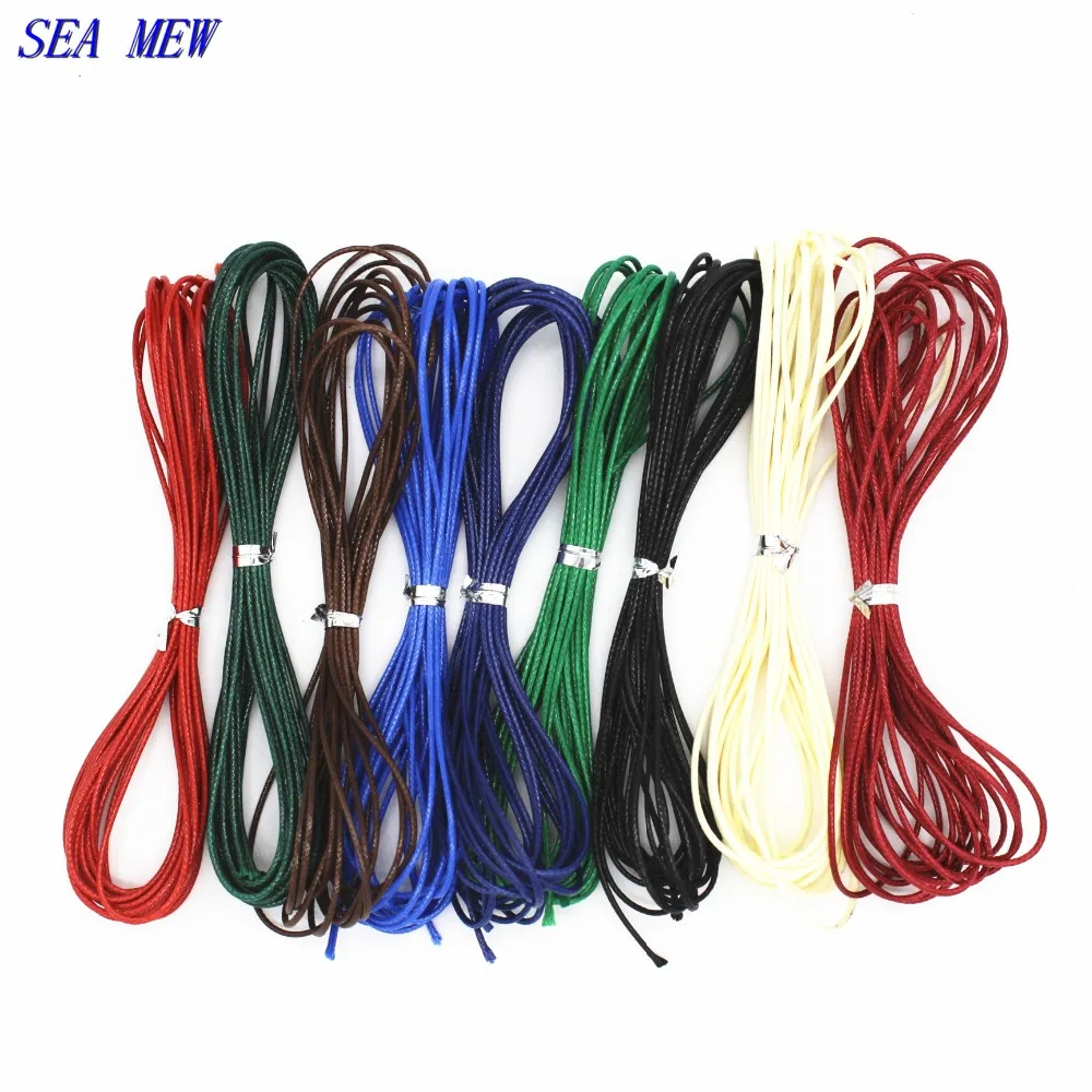 SEA MEW 10 метров диаметр 1 5 мм вощеная нить полиэфирный шнур веревка ремешок DIY