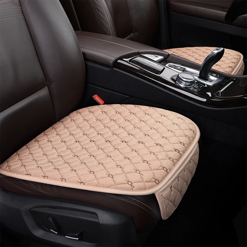 

OUMANU Universal car seat cover flax car styling seat cushion, anti slip car pad for bmw audi benz Volkswagen car accessories