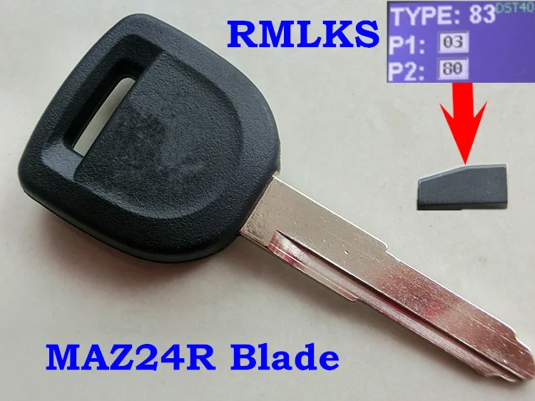 RMLKS транспондер для ключей 4D63 40Bit ID83 чип MAZ24R лезвие подходит Mazda 3 6 5 4 |miata|miata mx-5 |