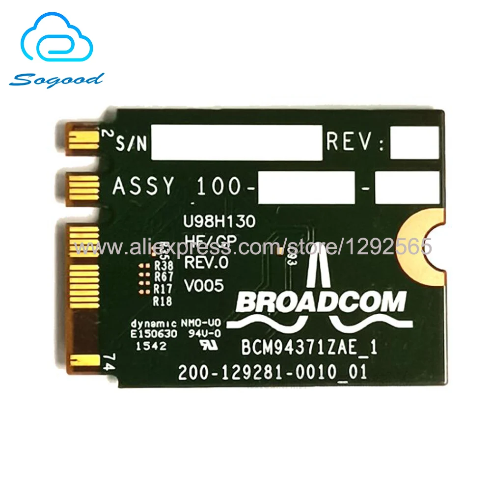 WLAN карта для Broadcom BCM94371ZAE 2 4G и 5G BT4.1 802.11AC NGFF 867 Мбит/с 849915 001 беспроводная сетевая HP SPS