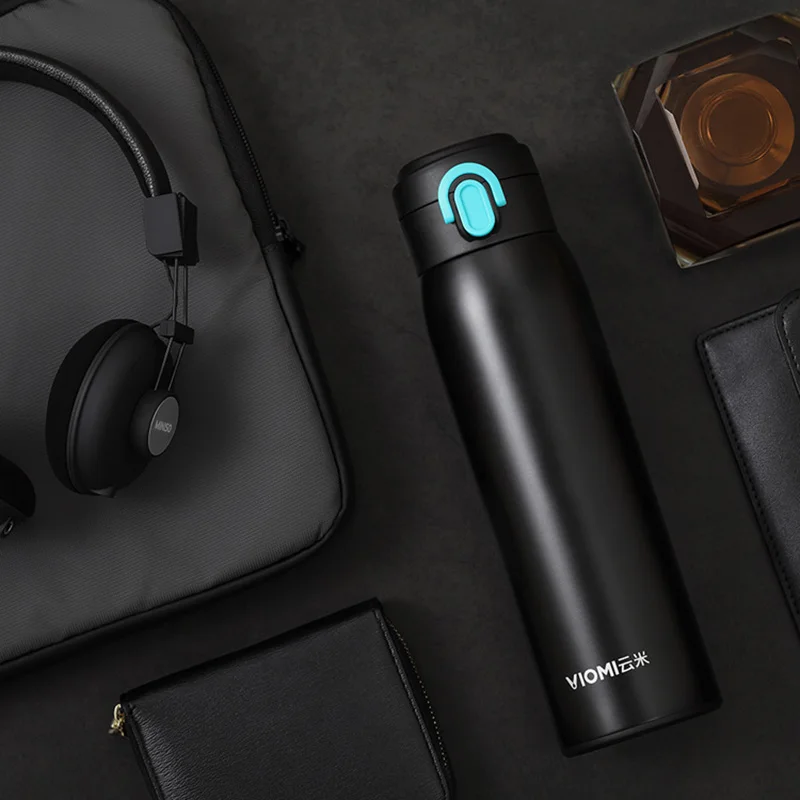 Оригинальные Xiaomi mi термосы mi jia VIO mi, вакуумные чашки из нержавеющей стали, 24 часа, колба для воды, «Умная» бутылка, термос с одной рукой, D5