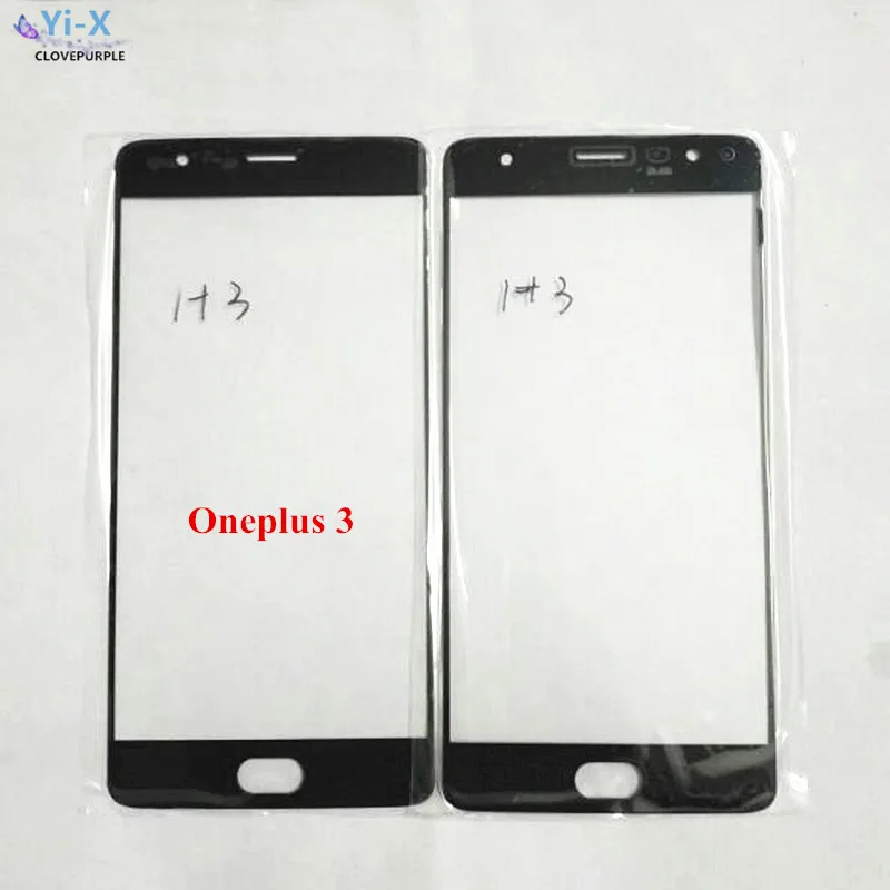 1PCS for Oneplus 3 Front Outer Glass Lens Replacement Part One plus A3000 Touch Screen Cover | Мобильные телефоны и