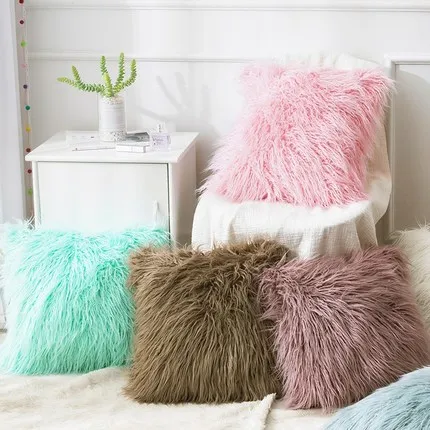 2019 супер мягкие плюшевые наволочки наволочка из монгольской овечьей шерсти для