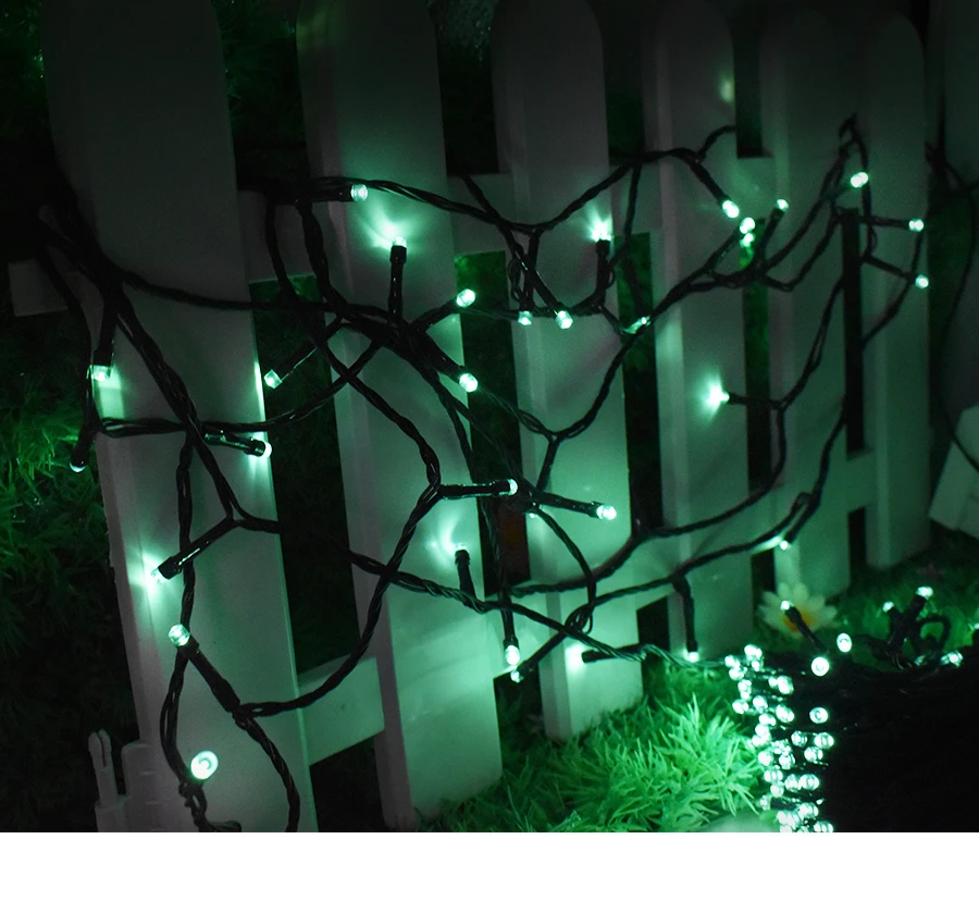 Светодиодный светильник на солнечной батарее 200led 22 м и 100led 12 м, Рождественский сад, вечерние, свадебные украшения, светильник ing RGB, красочный светильник s